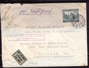 CZHECHOSLOVAKIA BOHMEN & MORAVIA 1941 WAR TIME NAZI CENCORED COVER PRAGUE