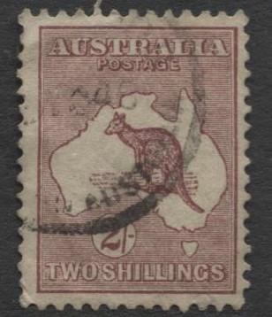 Australia - Scott 125 - Kangaroo -1931 - FU - Wmk 228 - 2/- Stamp2