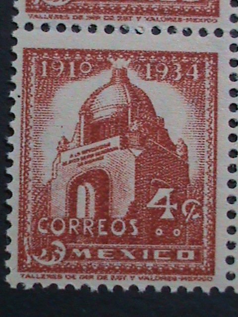 ​MEXICO 1934-SC#709 OVER 87 YEARS OLD ARCH OF THE REVOLUTION MNH BLOCK OF 6 VF