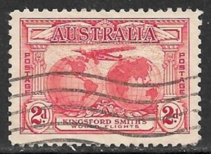 AUSTRALIA 1931 KGVI 2d Trans-Oceanic Flights Issue Sc 111 VFU