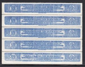 Panama Revenue Strip of 4 Unused No Gum b10