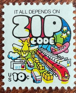 US #1511 MNH Single Yellow COLOR SHIFT Zip Code SCV $.30 L10