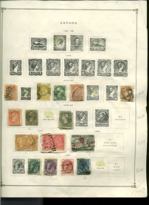 Collection, Canada Part A Scott Pages, 1870/1918, Cat $141, Mint & Used