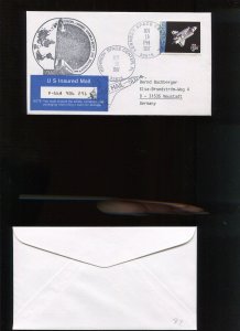 SHUTTLE STS-87 MISSION INSURED COVER MAILED TO WEST GERMANY NOV 19 1997 HR1875