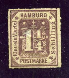 Hamburg 1866 - Sc # 24 - MH