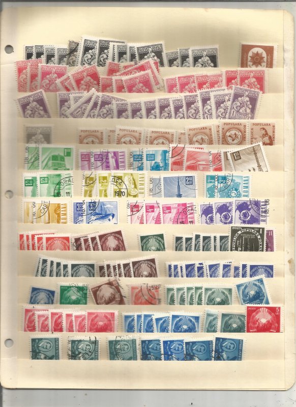 ROMANIA COLLECTION ON STOCK SHEETS, BOTH MINT AN USED