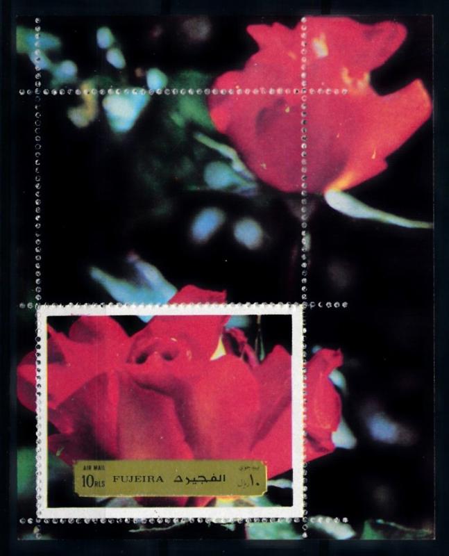 [93530] Fujeira 1972 Flora Flowers Roses Sheet MNH