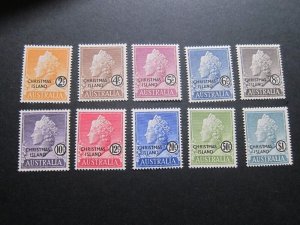 Christmas Island 1958 Sc 1-10 set MNH