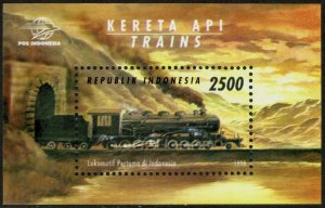 1998 Indonesia 1815/B133 Locomotives