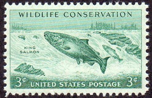 United States 1079 - Mint-H - King Salmon (1956)