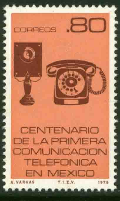 MEXICO 1160, Centenary of First Telephone service. MINT, NH. F-VF.