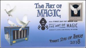 18-216, 2018, The Art of Magic, Pictorial Postmark, First Day Cover, Doves