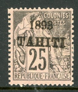 French Colony 1893 Tahiti 25¢ Black Scott #25 Mint G174