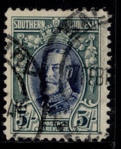 SOUTHERN RHODESIA GV SG27, 5s blue & blue-green, USED. Cat £50.