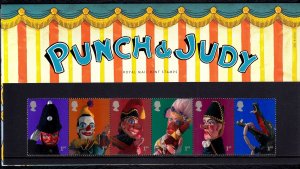 Great Britain 2001 Punch & Judy Mint MNH Set in Presentation Pack SC 1985-1990