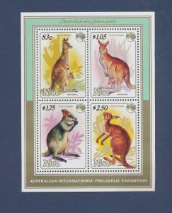 NIUE - Scott 445d -  MNH  - Kangaroo, Ausipex 84 - 1984