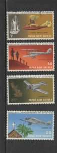 PAPUA NEW GUINEA #348-351 1972 AVIATION 50TH ANNIV. MINT VF LH O.G