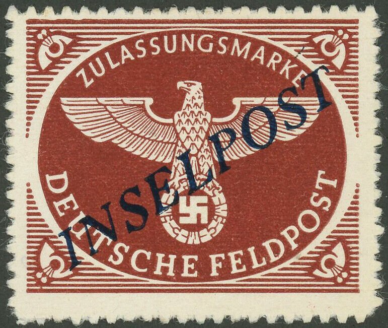 Reproduction Germany WWII Feldpost Mi# 9 INSELPOST Postage Stamp Mint NG