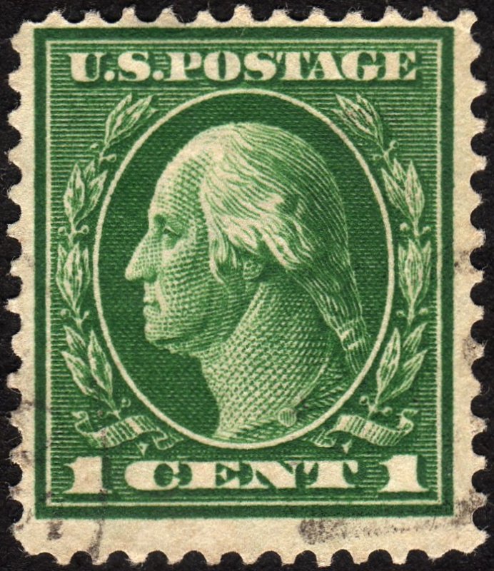 1912 US, 1c, Used, George Washington, Sc 405