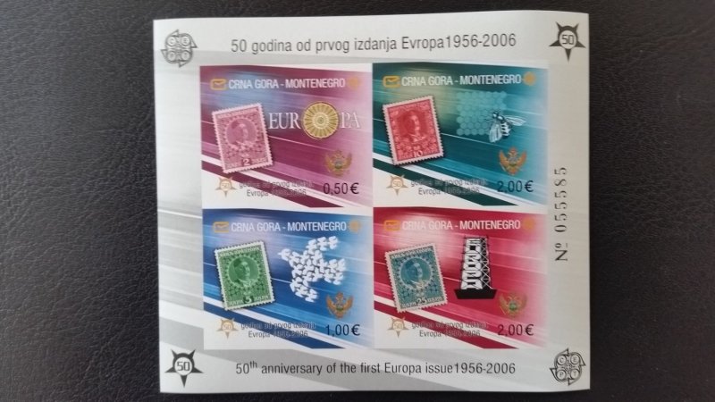 50th anniversary of EUROPA stamps - Montenegro complete 3x Bl + 1x set ** MNH