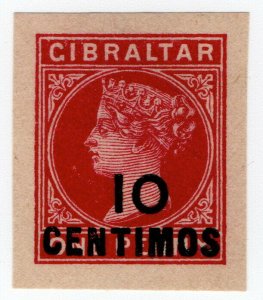 (I.B) Gibraltar Postal : Postal Stationery Die 10c on 1d OP