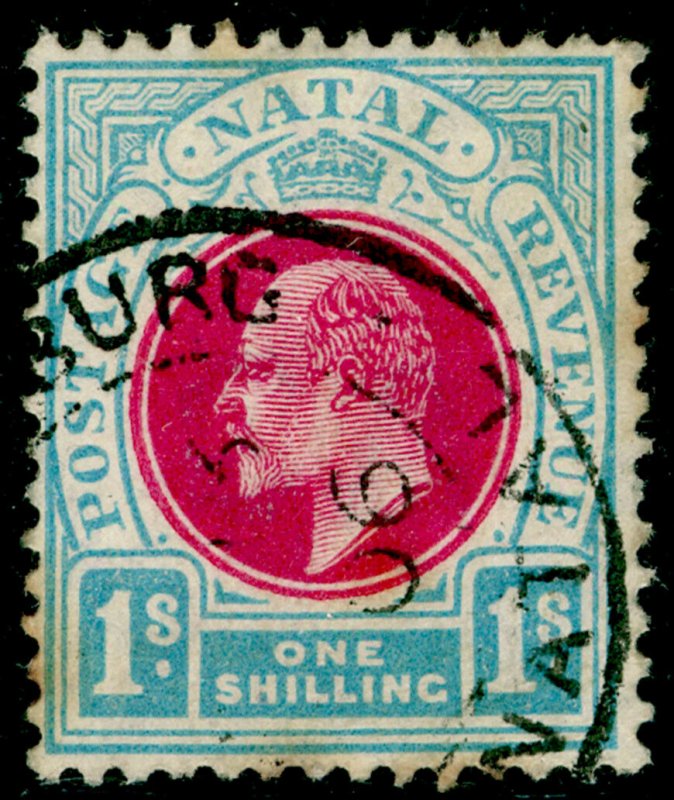 SOUTH AFRICA - Natal SG155, 1s carmine & pale blue, USED. WMK MULT CA