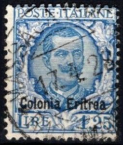 1903-1928 Eritrea Scott #- 30 1.25 Lire Overprinted Colonia Eritrea