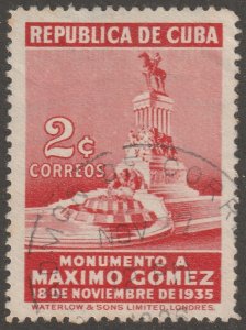 Cuba, stamp, Scott#332,  used, hinged,  Monument