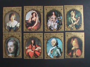 Chad Stamp: 1971-3-SC#232A//233J- Portraits of French Royalty CTO Stamp set#1