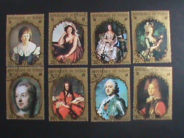 Chad Stamp: 1971-3-SC#232A//233J- Portraits of French Royalty CTO Stamp set#1