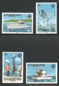 Seychelles Zes Scott Treasure Album# 80-83 Fishing Game Like New NH-