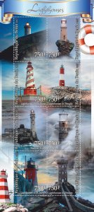 Stamps. Lighthouses 1 sheet perforated MNH** 2017 year