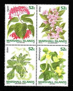 Marshall Islands-SC #395-8-set-Unused NH-Flowers-Plants-Phil