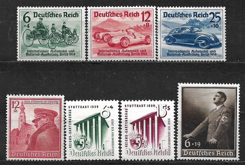 COLLECTION LOT OF 7 GERMANY SEMI POSTAL MH/UNUSED 1939+ STAMPS CV= $22