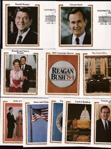 1985 Reagan & Bush inaugural presidential covers set of 8 Colorano cachets