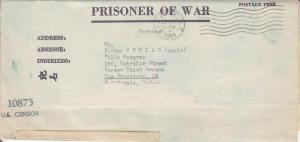 German POW, Letter Sheet, Ft Lewis, WA to San Fran, CA, 1944, Censor (C1634)