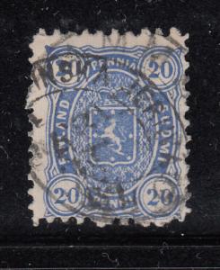 Finland 1875-81 used Scott #21 20p Coat of Arms 