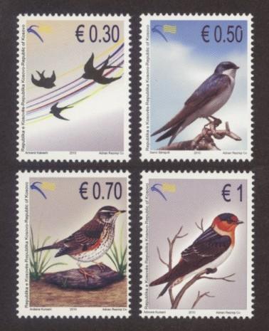 Kosovo Sc# 157-60 MNH Birds