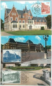 63438 - BELGIUM - POSTAL HISTORY: set of 3 MAXIMUM CARD 1971 - ARCHITECTURE-