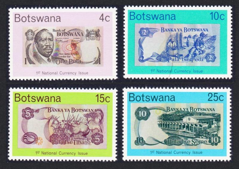 Botswana 1st National Currency 4v SG#362/65 SC#151-54