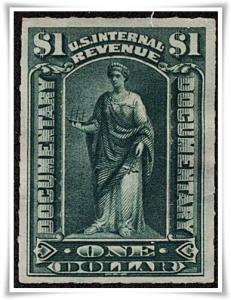 R173 $1.00 Documentary Stamp (1898) Used