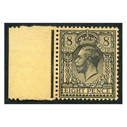 SG391 8d Black-yellow granite paper only a tiny bit of wmk R/C showing (no gum)