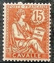 France-Off. Turkey Cavalle 11 MH 1893 Rights of Man