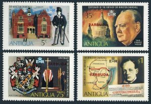 Barbuda 188/194,194a sheet, MNH. Michel 214-217, Bl.13. Sir Winston Churchill.