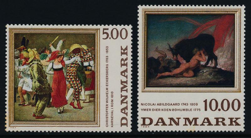 Denmark 767-8 MNH Art, Carnival in Rome, Ymer & Odhumble