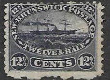 New Brunswick 10  1860  12 1/2 cent Unused  NG