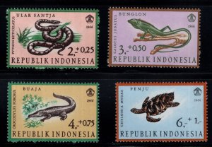 Indonesia Scott B203-B206 MNH**  Reptile stamp set