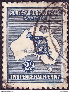 AUSTRALIA 1917 KGV 2½d Deep Blue Die II SG36 Used