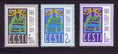 Estonia Sc 238-40 1993 75th anniv 1st Republic stamp set ...