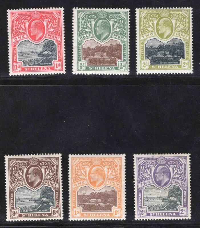 MOMEN: ST HELENA SG #55-60 1903 MINT OG H £110 LOT #66614